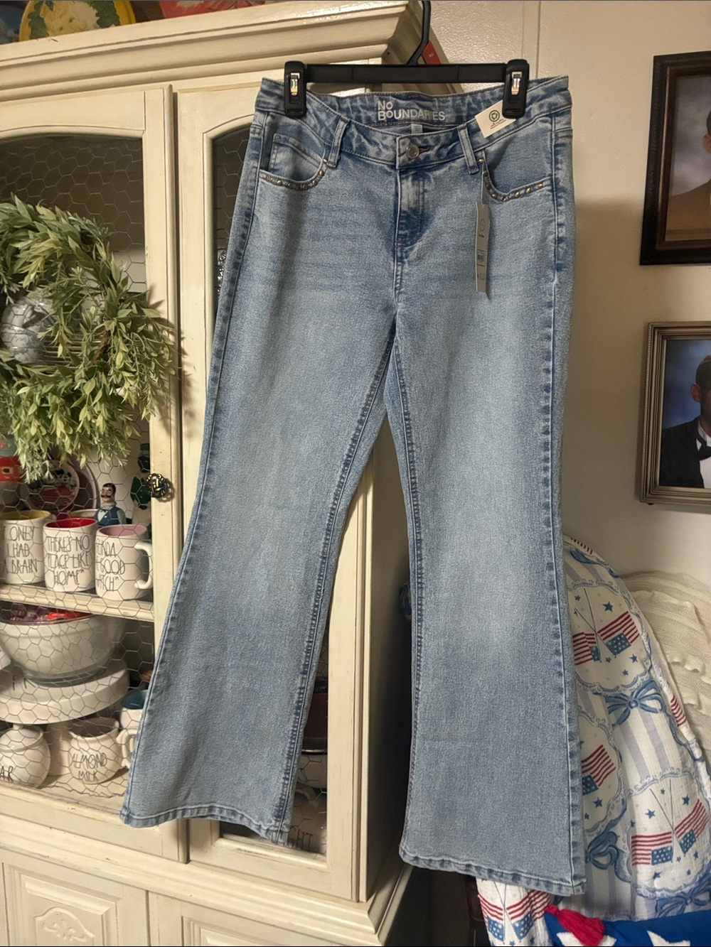 NEW!! No Boundaries Women's Light Blue Flare Jeans